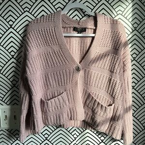 Light Plum vintage cardigan sweater Joseph A Super cute y2k chunky cozy